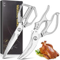 2 Pack Kitchen Shears, Heavy Duty Poultry Shears with Non-Slip Handle