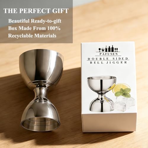 Bartender Jigger - Premium Cocktail Bell Jiggers - 1oz & 2oz