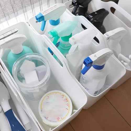 2 Pack Fridge Organizer Bins with Handle, PP Plastic Organizers