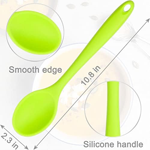 Beieverluck 12 Pack Large Silicone Cooking Spoons 10.8'' Heat