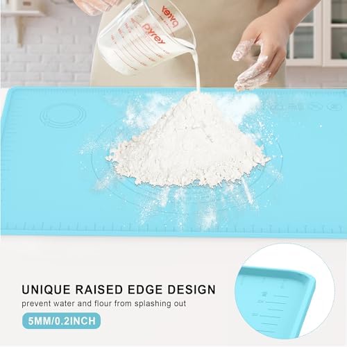 Silicone Baking Mat, Dough Rolling Mat, Pastry Mat for Rolling Dough