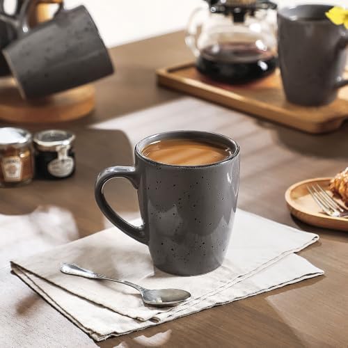 FUN ELEMENTS Coffee Mugs Set of 6, 12.8 oz Ceramic Speckled Coffee