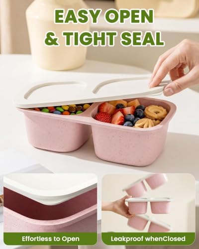 Snack Pack Containers for Kids, 5 Pack Reusable Snack Containers with
