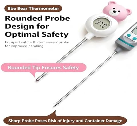 Milk Thermometer, 2 in 1 Digital Instant Read, Pink