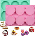 HUAKENER 2 Pcs Silicone Muffin Top Pan for Baking, 4 Inch Round Baking
