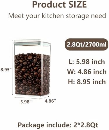 Pop Food Storage Containers Set Large Airtight Food Storage Containers