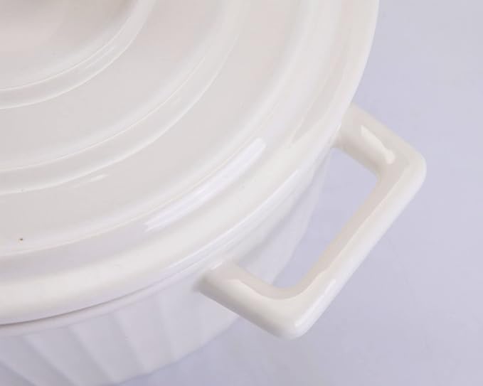 WHJY White Colorful Ceramic Casserole Dish - Image 3