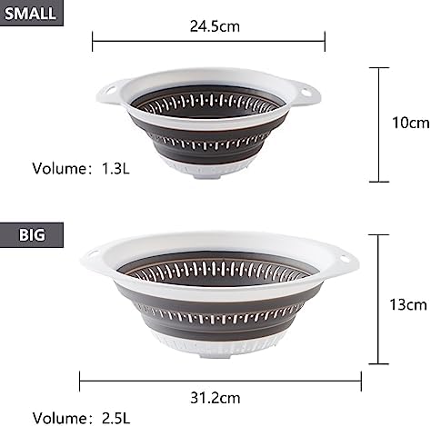 Collapsible Colander and Strainer,Silicone Strainer Colanders & Food
