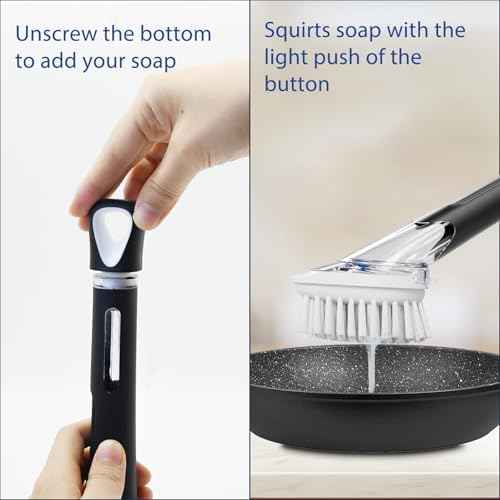 RIMAY Soap Dispensing Dish Brush