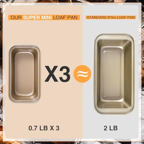 12PCS Mini Loaf Pans for Baking Bread, 6 x 3 x 2 Inches Small Banana