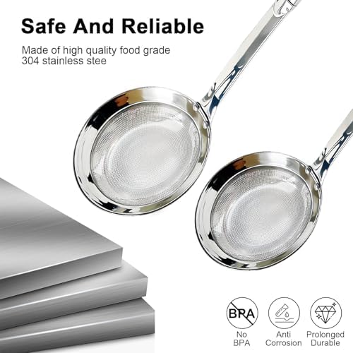 Stainless Steel Colander, 2024 Upgrade Extra Fine Mesh Strainer with