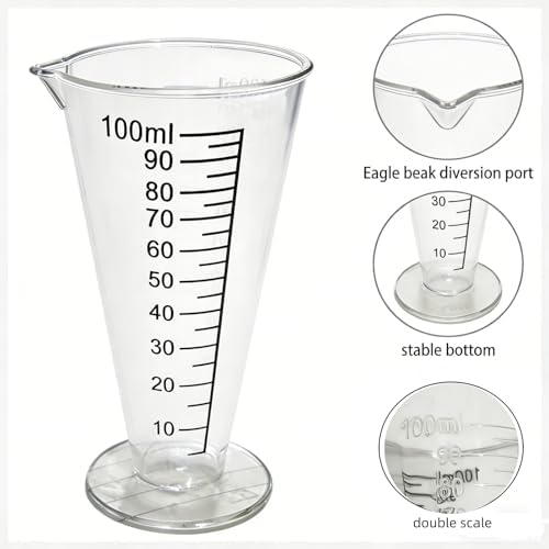 100ml Plastic Liquid Measuring Cup - Graduated Measuring Beaker with