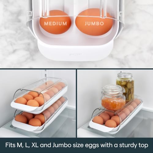 YouCopia FridgeView Rolling Egg Holder, Stackable