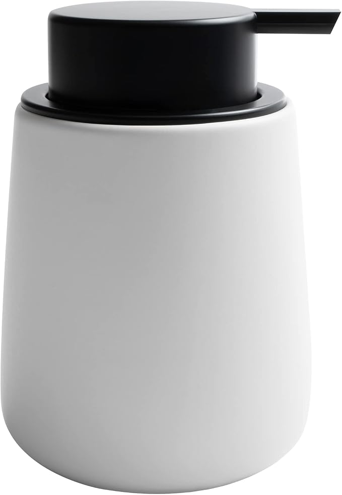 Soap Dispenser Ceramic with Easy-to-Press Pump Hand Lotion Liquid Dispenser by TOOZFO