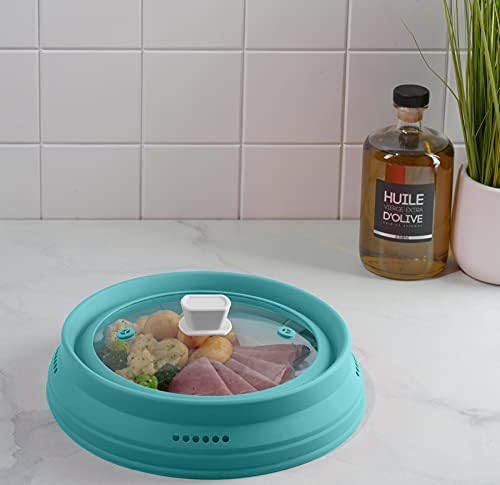 Microwave Splatter Cover, Microwave Cover for Food, Collapsible Plate