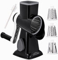 Rotary Cheese Grater, 4-in-1, Black