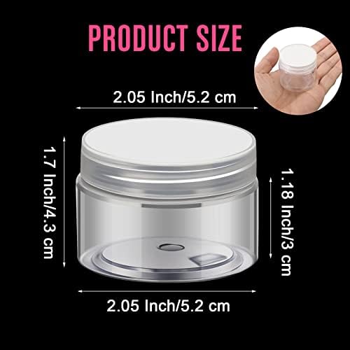 SATINIOR 100 Pcs Plastic Jars with Lids Small Containers Lids Wide