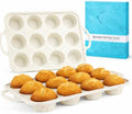 2-Pack 12-Cup Silicone Cupcake Pan, Nonstick Flexible Muffin Pan