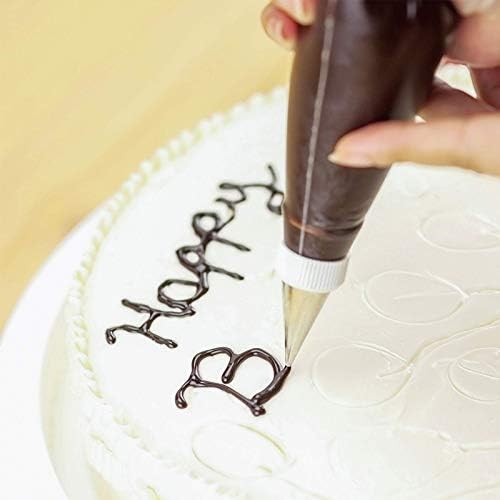 Kasmoire 9 Pcs Round Piping Tip,Macaron Piping Tip,Cake and Cookie