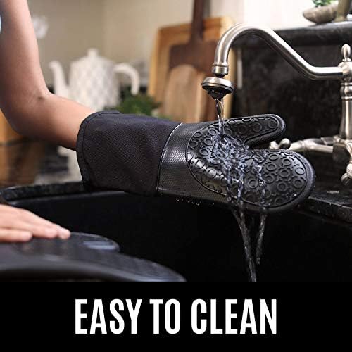 BPA-Free Soft Silicone 4 Piece Oven Mitts & Trivets Set - Ultra Heat