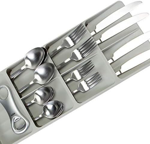 Kitchen Details 7 Slot Cutlery Drawer Organizer | Utensil Tray