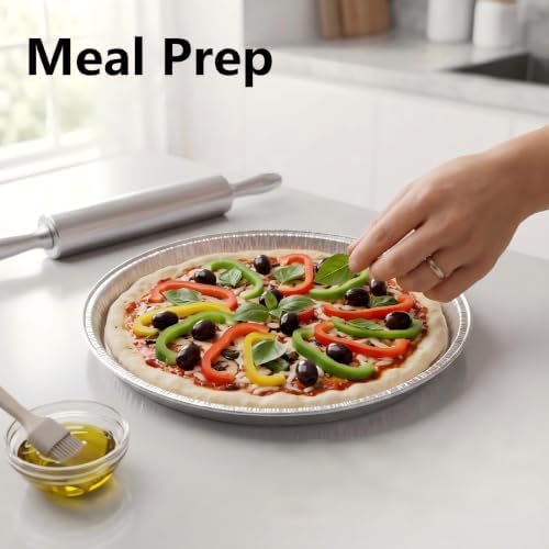 15-Pack 12-Inch Disposable Pizza Pans, Aluminum Baking Trays