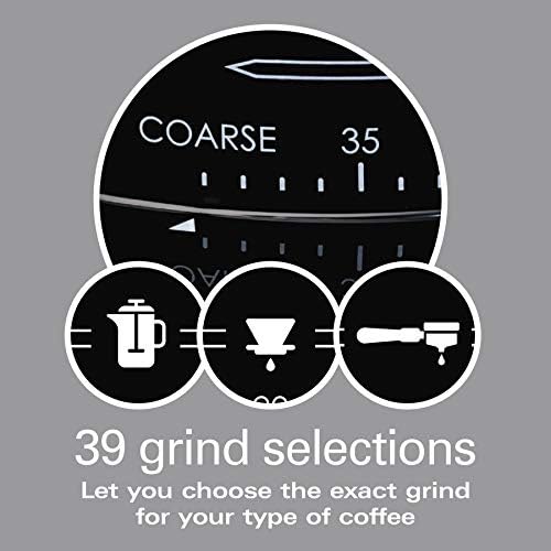 Hamilton Beach 39-Setting Conical Burr Coffee Grinder, Black