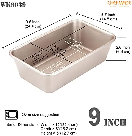 CHEFMADE 2LB Rectangle Loaf Pan, Non-Stick Oblong Bread and Meat