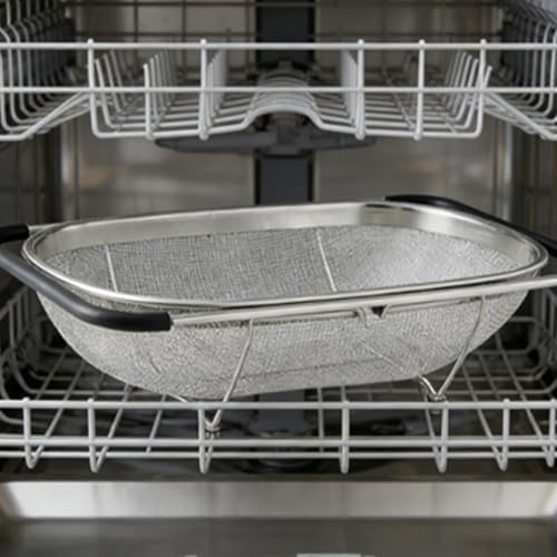 Sink Colander with Expandable Handle Oval Sifter