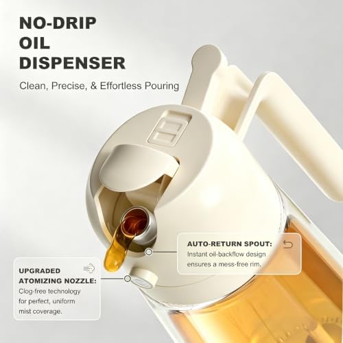 Pure Future 2-in-1 Olive Oil Sprayer, White