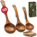 4-Piece Teak Wood Ladle Set