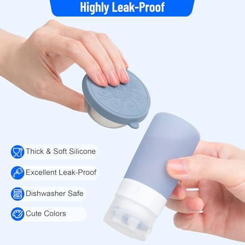 MICEBAY 8-Pack Salad Dressing Container, Leakproof Squeeze Bottles