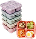 6 Pack Snack Containers, 4 Compartment Snack Box Containers Bento Box