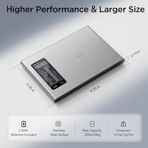 Ultrean Smart Food Kitchen Scale with Nutritional Calculator, APP for