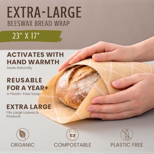 Nectar & Nest Beeswax Wraps, XL Bread Wrap