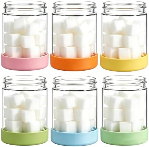 JohnBee 6-Pack 16oz Glass Mason Jars with Lids