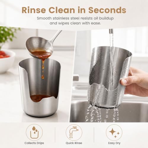 304 Stainless Steel Kitchen Utensil Holder, Pot Lid & Spoon Rest