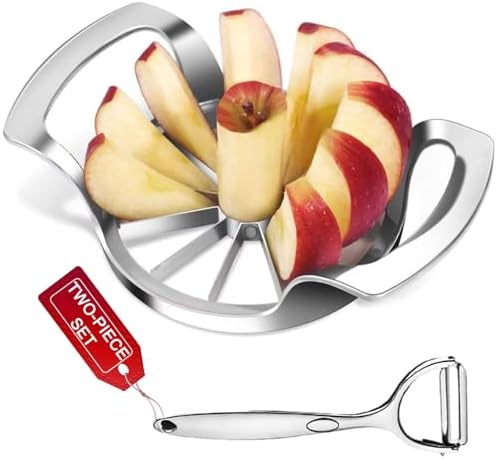 Apple Slicer,12 Blade Extra Large Apple Corer, Heavy Duty Stainless