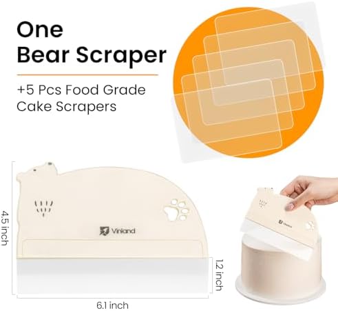 1 Pcs Cake Smoother Scraper, Food-Grade PE Plastic