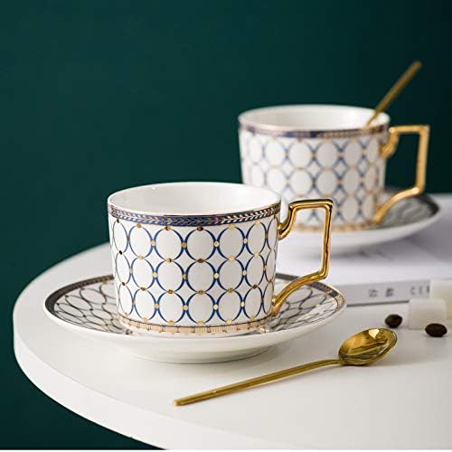 CwlwGO-European style cup and saucer set, 7 oz (about 198.4 grams)