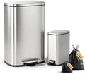 Kitchen Trash Can Combo Set, 13 Gallon and 1.6 Gallon