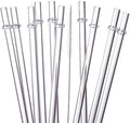 24 Pack, HIGHLY Transparent Reusable Plastic Straws with 4 Cleaning