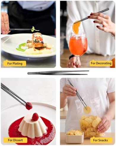 4-Piece Stainless Steel Tweezer Tongs Set