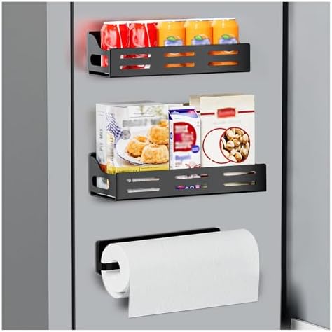 3-Pack Magnetic Spice Rack and Paper Towel Holder