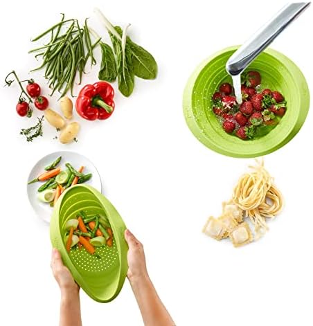 Lekue Collapsible Colander, Green