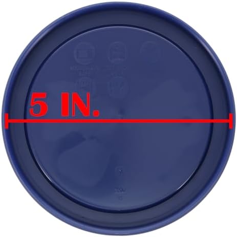 Pyrex 7200-PC (2-Cup) Blue Food Storage Lid (3-Pack) - Made in USA