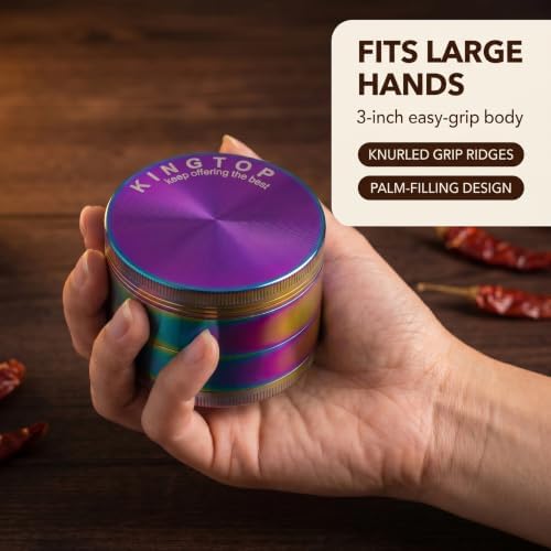 KINGTOP 3-Inch Zinc Alloy Grinder, Colorful