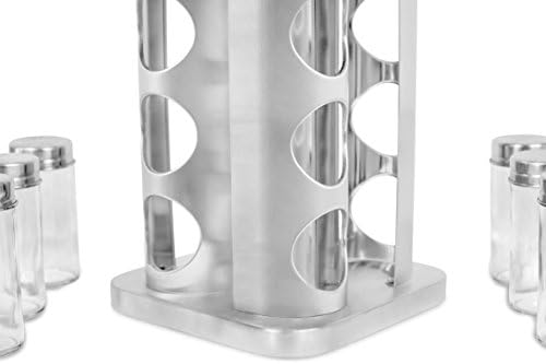 INTERNET'S BEST Revolving Spice Rack - Seasoning Storage with 16 Jars