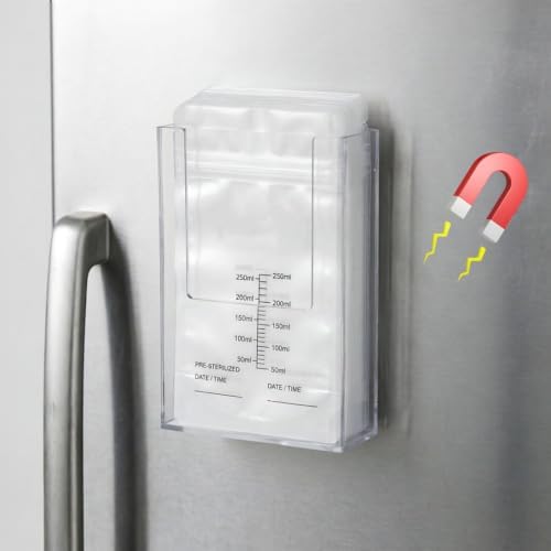 Magnetic Breastmilk Storage Bag Organizer, Breast Milk Bags Holder for