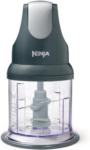 Ninja Express Chop Manual Food Processor, 16oz Bowl, Gray, NJ100GR